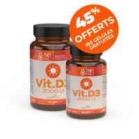 Vit D3 (2000 Ui) - 400 Perles (45% offerts) OFFERT = 22,07€ !