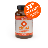 Vit D3 FORTE 3000 Ui [120 perles offertes, soit 33% de plus] - Cadeau dans le pilulier
